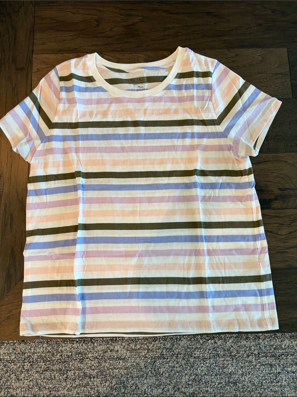 JCrew Striped Essential Tee Sz L